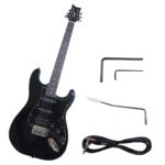 VZ-YSASF-40A GUITARRA ELECTRICA COLOR NEGRO 2 PASTILLAS SIMPLES Y 1 PASTILLA HUMBUCKER COLOR NEGRO «VOZZEX»