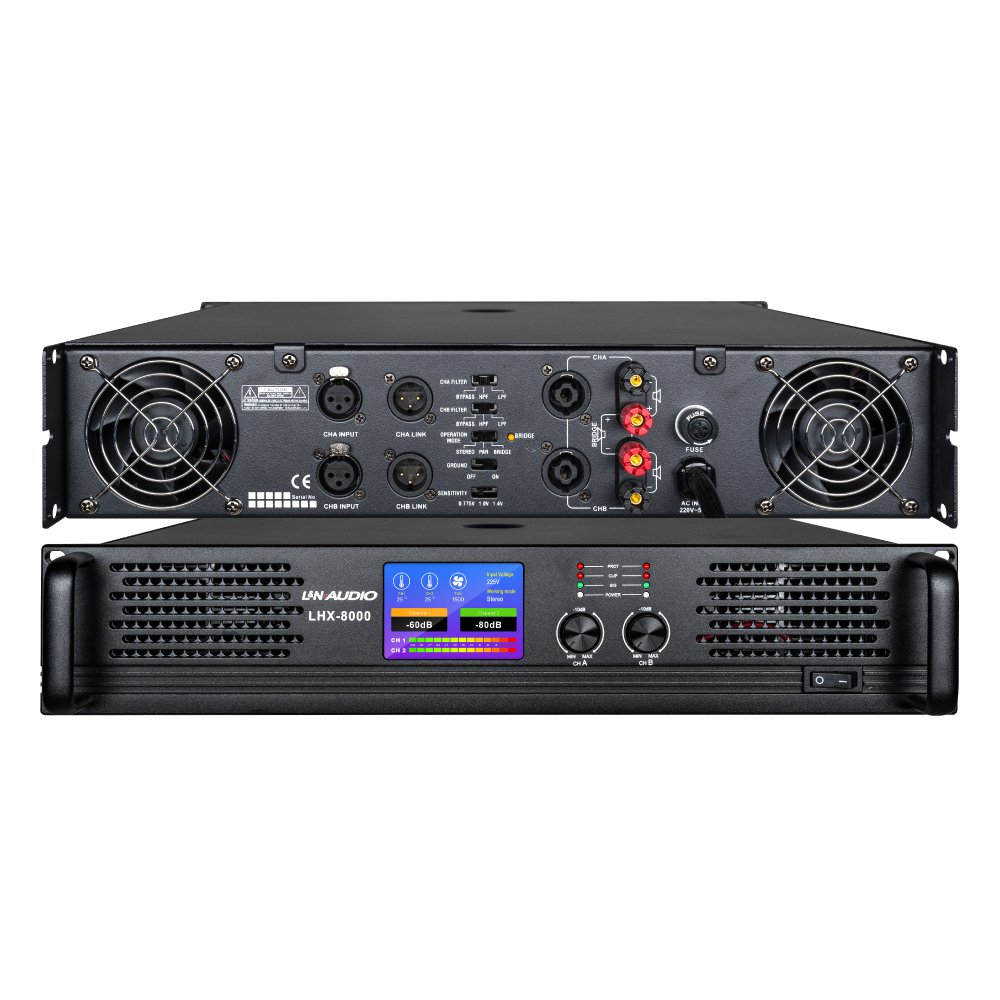 LHX-8000-W LHX-8000 AMPLIFICADOR D/AUDIO.1850Wx2 2 OHM – L&N-AUDIO - Imagen 1