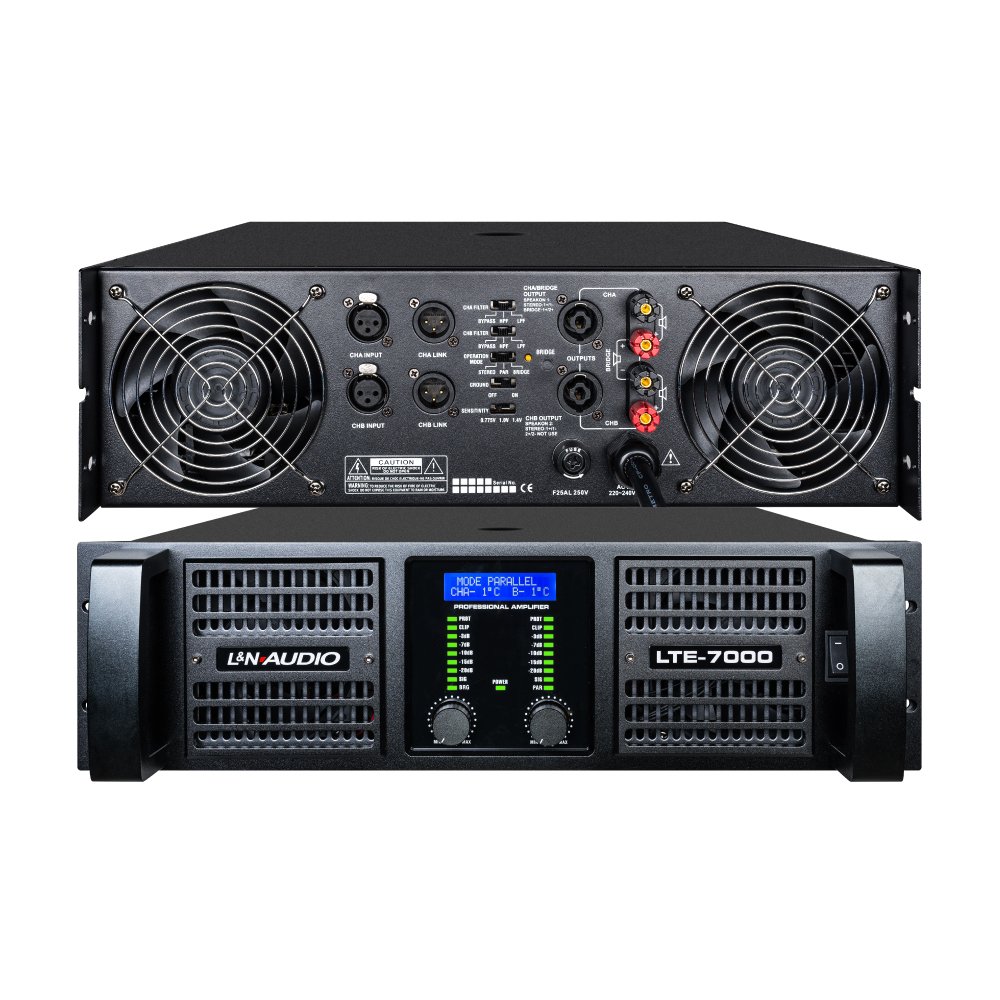 LTE-7000-W LTE-7000 AMPLIFICADOR DE AUDIO 3000Wx2 2 OHM – L&N-AUDIO - Imagen 1