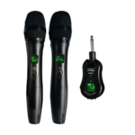 W98R-TH SISTEMA DE MICRÓFONO INALAMBRICO DE ALTA FIDELIDAD UHF MANUAL DUAL C/ RECEPTOR PORTATIL C/ PLUG 6.3MM "SOUNDKING"