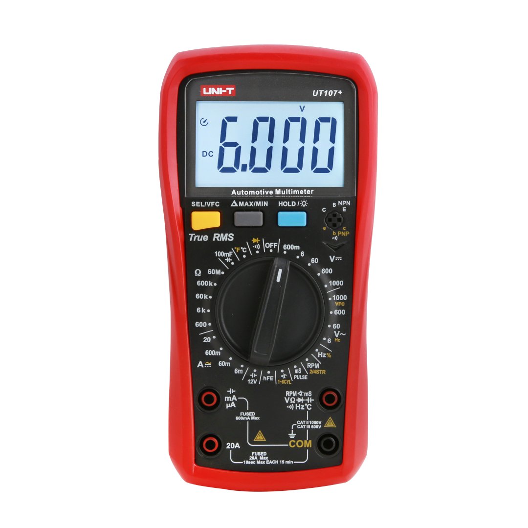 UT107+ UT-107+ MULTÍMETRO AUTOMOTRIZ TRUE RMS 1000V AC/DC «UNI-T» - Imagen 1