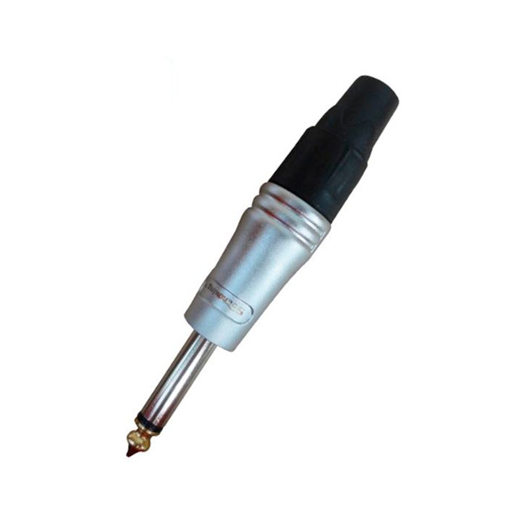 1 CC619BK CONECTOR PLUG MONORAL 6.3MM BAÑ.CROM. SATINADO NEGRO "SOUNDKING" - Imagen 1