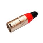 CX3M002(3P) PLUG XLR METAL CHAMPAGN ROJO"SOUNDKING