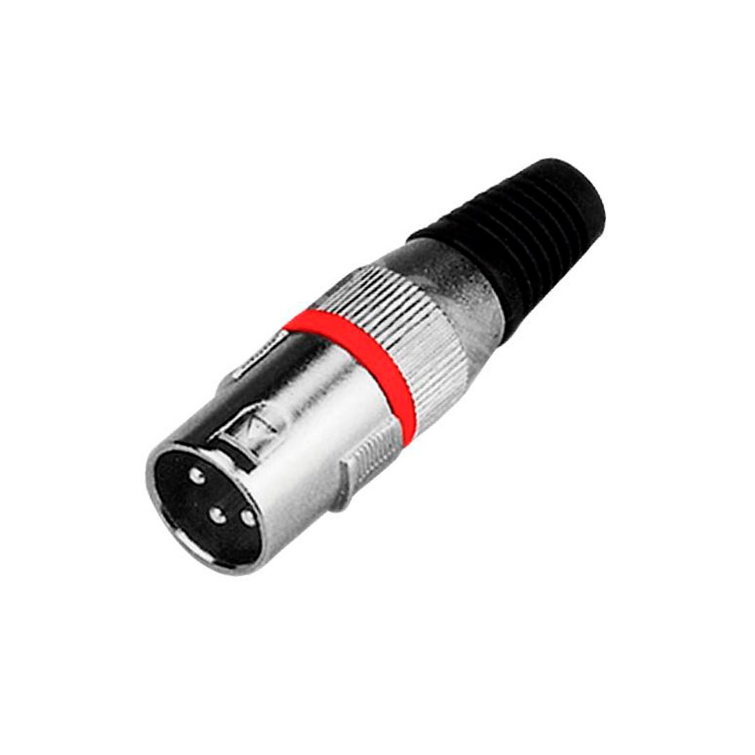 3 CA404(3P)R CONECTOR PLUG CANON METAL ROJO"SOUNDKING" - Imagen 1