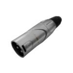 CX3M004(3P) PLUG XLR METAL ARGENT "SOUNDKING"