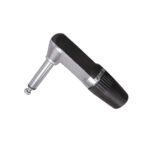 VZ-1234M CONECTOR PLUG MONO C/ANGULO 6.35MM NEGRO "VOZZEX"