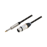 BXJ078/20FT CABLE JACK XLR A PLUG MONO 6.3 - 20FT COLOR SILVER  "SOUNDKING"