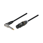 BXJ084/20FT CABLE JACK XLR A PLUG MONO C/ ANGULO 6.3MM - 20FT COLOR SILVER "SOUNDKING"