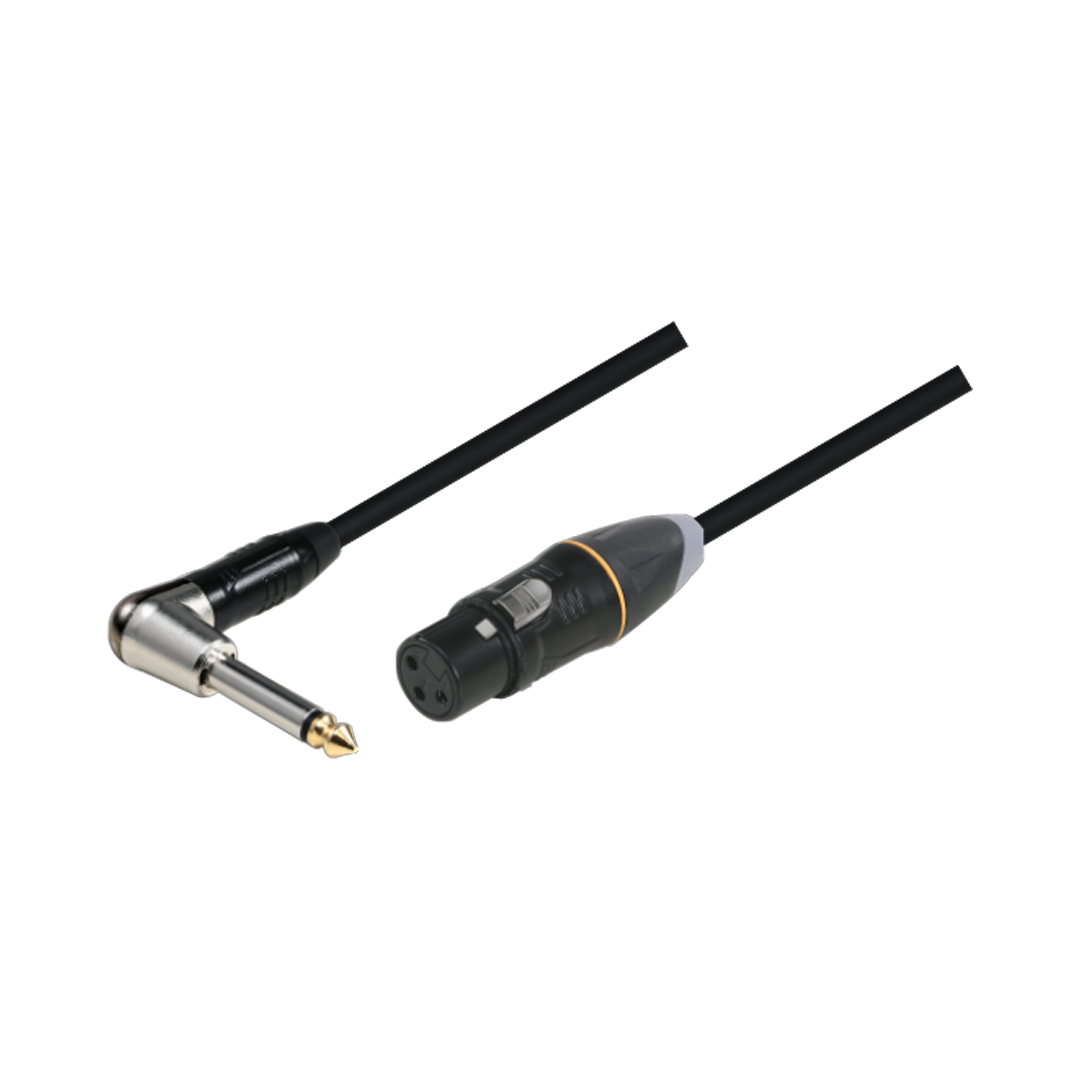 BXJ084 WEB BXJ084/20FT CABLE JACK XLR A PLUG MONO C/ ANGULO 6.3MM - 20FT COLOR SILVER "SOUNDKING" - Imagen 1