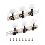VZ-CG4 SET DE CLAVIJAS  D/PLASTICO COLOR BLANCO P/GUITARRA ACUSTICA "VOZZEX"
