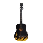 VZ-M5126D-F GUITARRA C/ DISEÑO D/ FLAMA 30” PARA NIÑOS "VOZZEX"