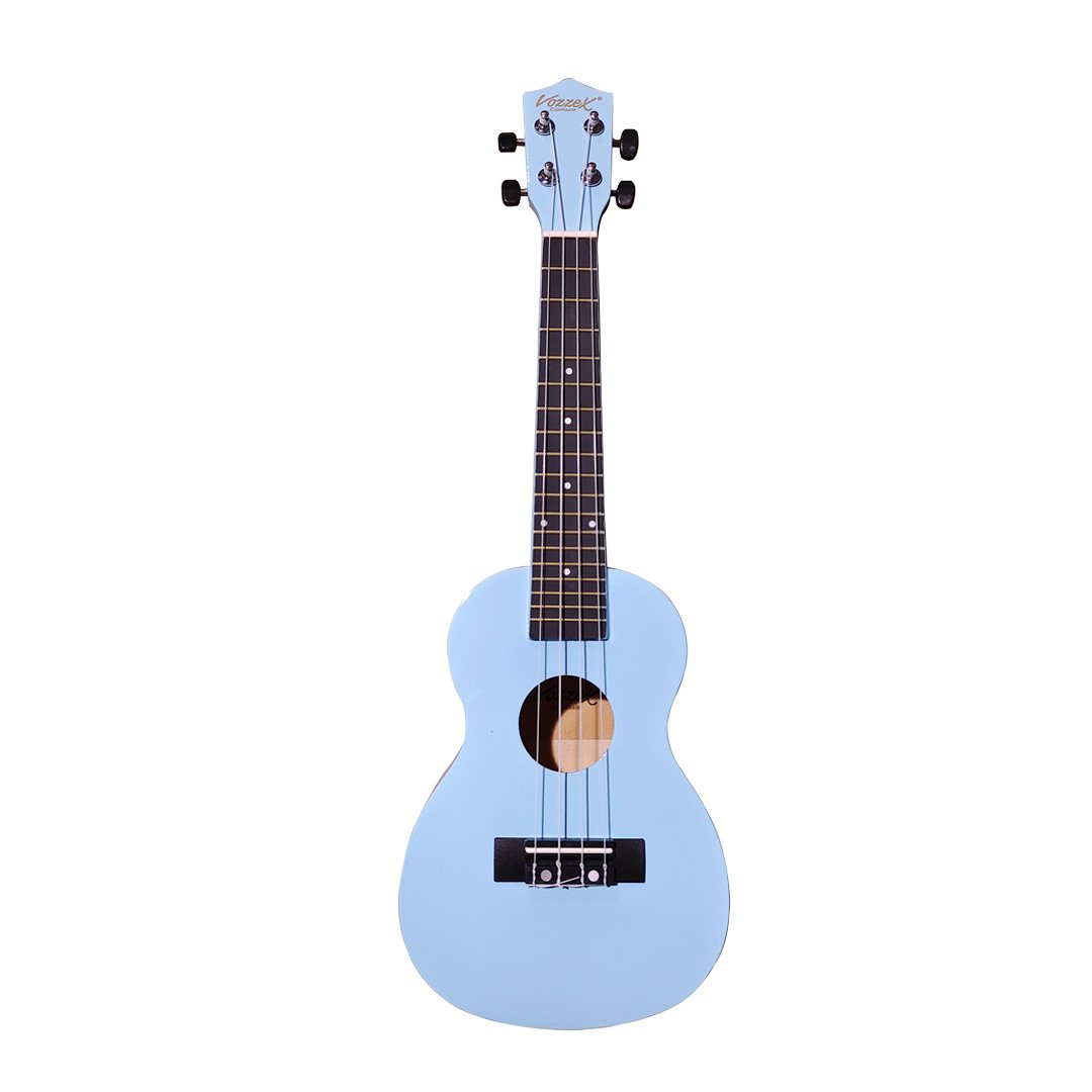 VZ-XU23-11BL WEB VZ-XU23-11BL UKELELE 23" CONCIERTO - COLOR AZUL C/FUNDA "VOZZEX" - Imagen 1