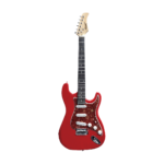 VZ-ST309-01B/RD GUITARRA ELECTRICA 39" COLOR ROJO/GOLPEADOR ROJO C/FUNDA "VOZZEX"