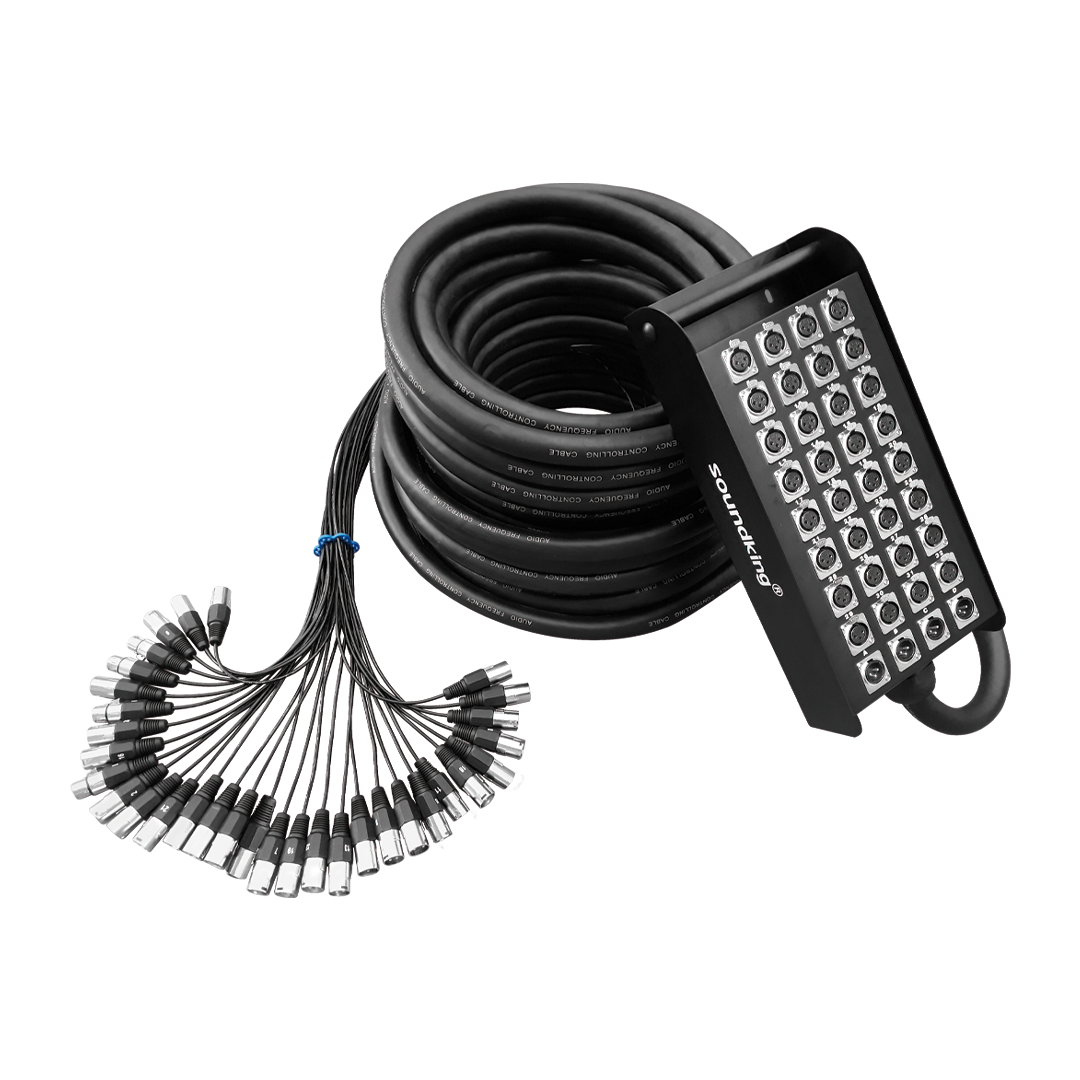 AH108-30M AH106/30M MEDUSA 24VIAS XLR F+4 VIAS XLR M AUX 30M "SOUNDKING" - Imagen 1