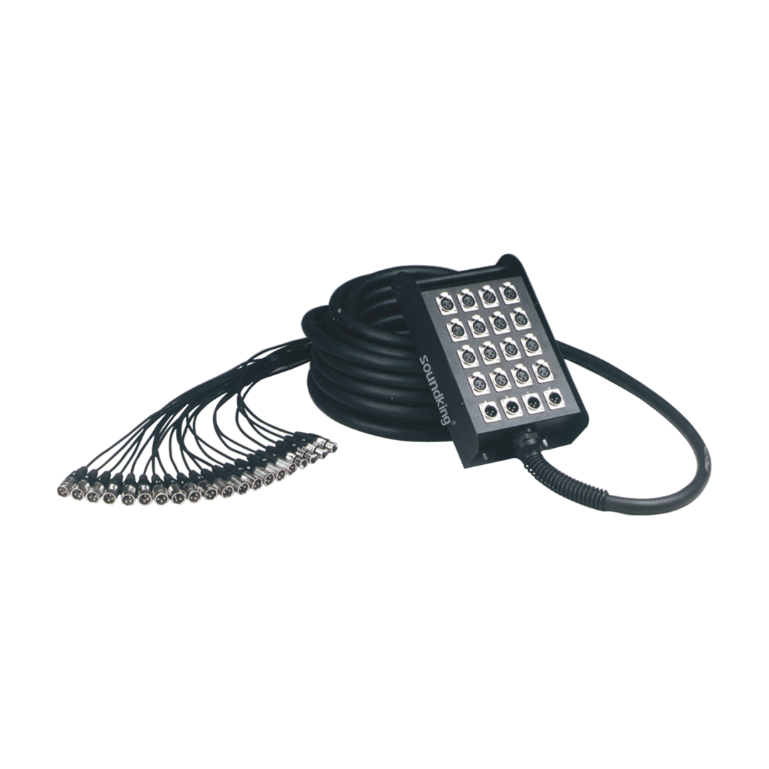 AH104-20M foto AH104/20M MEDUSA 20 VIA (16 JACK XLR +4 PLUG XLR) 20M "SOUNDKING" - Imagen 1