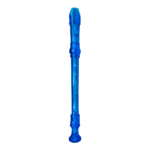 VZ-EAFT8-BL FLAUTA DULCE AZUL TRANSPARENTE - 8 AGUJEROS C/FUNDA PVC "VOZZEX"