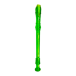 VZ-EAFT8-GR FLAUTA DULCE VERDE TRANSPARENTE - 8 AGUJEROS C/FUNDA PVC "VOZZEX"