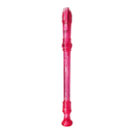 VZ-EAFT8-RD FLAUTA DULCE ROJO TRANSPARENTE - 8 AGUJEROS C/FUNDA PVC "VOZZEX"