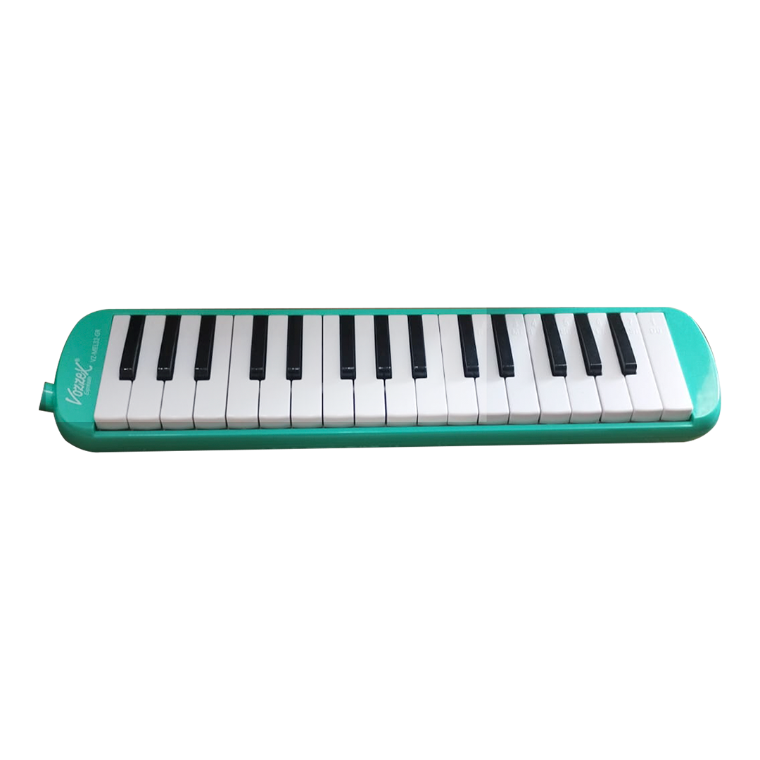 VZ-MEL32-GR WEB VZ-MEL32-GR MELODICA 32 TECLAS C/ESTUCHE DE LONA, MANGUERA Y BOQUILLA - VERDE "VOZZEX" - Imagen 1