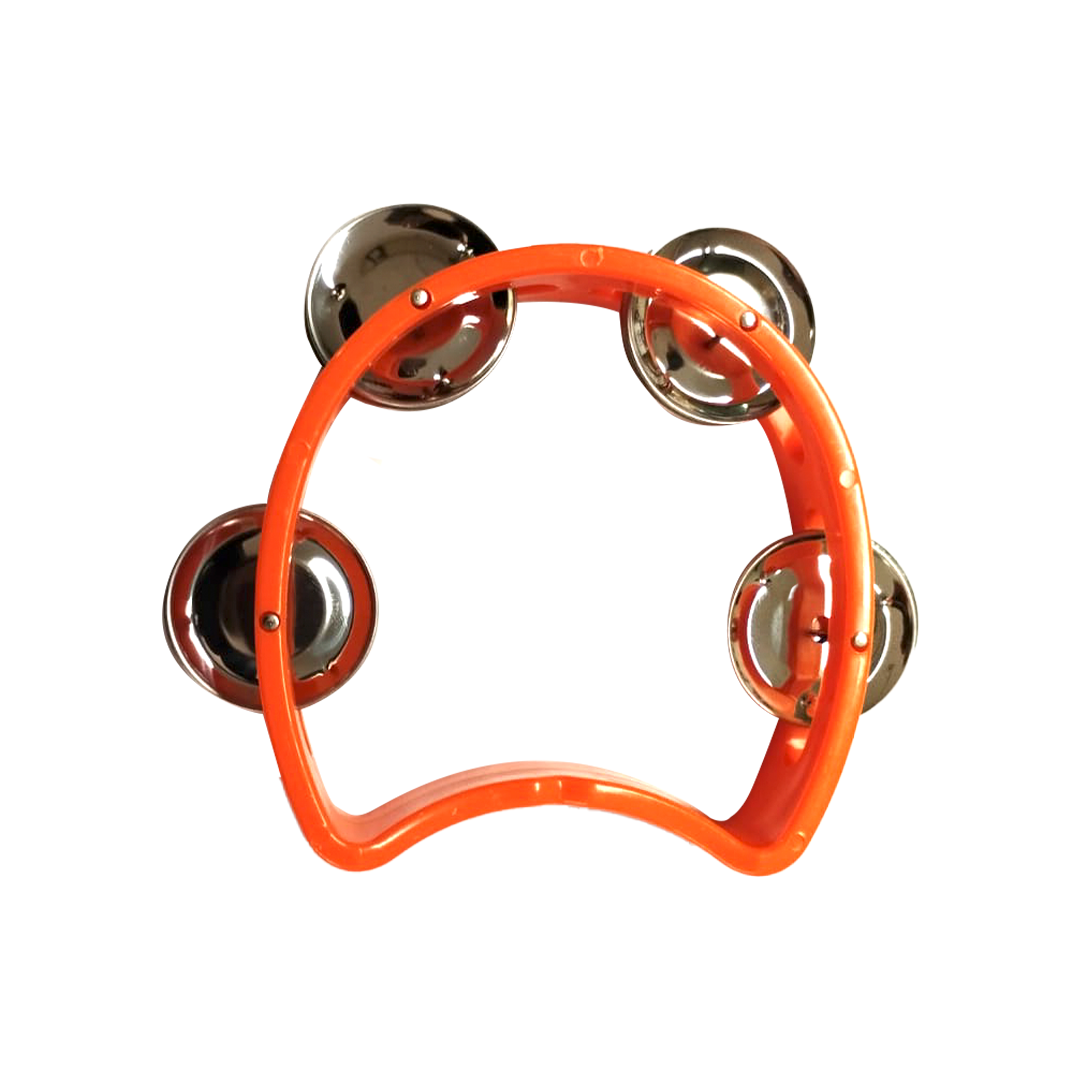 VZ-P6-OR WEB VZ-P6-OR PANDERETA MEDIA LUNA 1 FILA NARANJA - PARA NIÑOS "VOZZEX" - Imagen 1