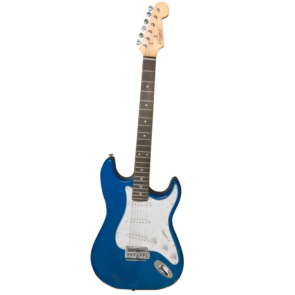 guiatrra azul para web VZ-GEL-42BL GUITARRA ELECTRICA AZUL C/GOLPEADOR PERLA "VOZZEX" - Imagen 1