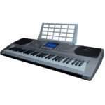 VKU-335 TECLADO ELECTRONICO C/ 61 TECLAS TIPO PIANO C/FUNDA, LUCES, 70 DEMOS, 128 RITMOS LATINOS, USB, BLUETOOTH, APP P/CELULAR «VOZZEX» - Imagen 2