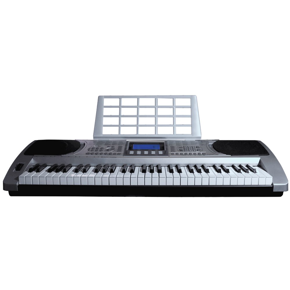vku completo en alta web VKU-335 TECLADO ELECTRONICO C/ 61 TECLAS TIPO PIANO C/FUNDA, LUCES, 70 DEMOS, 128 RITMOS LATINOS, USB, BLUETOOTH, APP P/CELULAR «VOZZEX» - Imagen 1