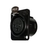 CA215 JACK XLR CHASIS METAL NEGRO «SOUNDKING»