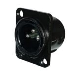 CA216 PLUG XLR CHASIS METAL NEGRO «SOUNDKING»