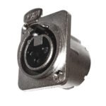 CA245 JACK XLR CHASIS METAL PLATEADO «SOUNDKING»