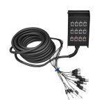 AH202/20M MEDUSA 12 VIAS (8 JACK XLR + 4 JACK STEREO 6.35MM) 20M CON FUNDA"SOUNDKING"