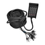 AH203/30M MEDUSA 16 VIAS (12 JACK XLR + 4 JACK STEREO 6.35MM) 30M CON FUNDA "SOUNDKING"