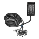 AH204/20M MEDUSA 20 VIAS (16 JACK XLR + 4 JACK STEREO 6.35MM) 20M CON FUNDA "SOUNDKING"
