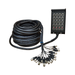 AH204/30M MEDUSA 20 VIAS (16 JACK XLR + 4 JACK STEREO 6.35MM) 30M CON FUNDA "SOUNDKING"