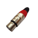 CX3F002(3P) JACK XLR METAL CHAMPAGN ROJO "SOUNDKING"