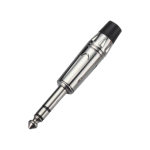 LN-0139 CONECTOR PLUG STEREO 6.35MM PLATEADO "L&N-ACOUSTICS"