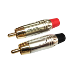 LN-04PX-BK/R CONECTOR PLUG RCA PLATEADO NEGRO Y ROJO "L&N-ACOUSTICS"