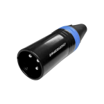 LN-1032-2BL CONECTOR PLUG XLR BLACK - BLUE RING "L&N-ACOUSTICS"