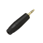 LN-161BK CONECTOR PLUG STEREO 3.5MM NEGRO C/ PIN DORADO "L&N-ACOUSTICS"