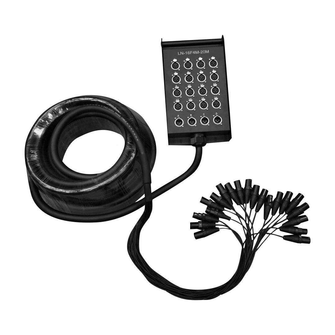 LN-16F4M-20M.jpg LN-16F4M-20M MEDUSA 20 CANALES (16 JACK XLR/4 PLUG XLR) 20M "L&N-ACOUSTICS" - Imagen 1