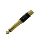 LN-2036-3BK ADAPTADOR RCA A PLUG MONO 6.3MM NEGRO «L&N-ACOUSTICS»