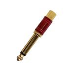 LN-2036-3RD ADAPTADOR RCA A PLUG MONO 6.3MM ROJO «L&N-ACOUSTICS»