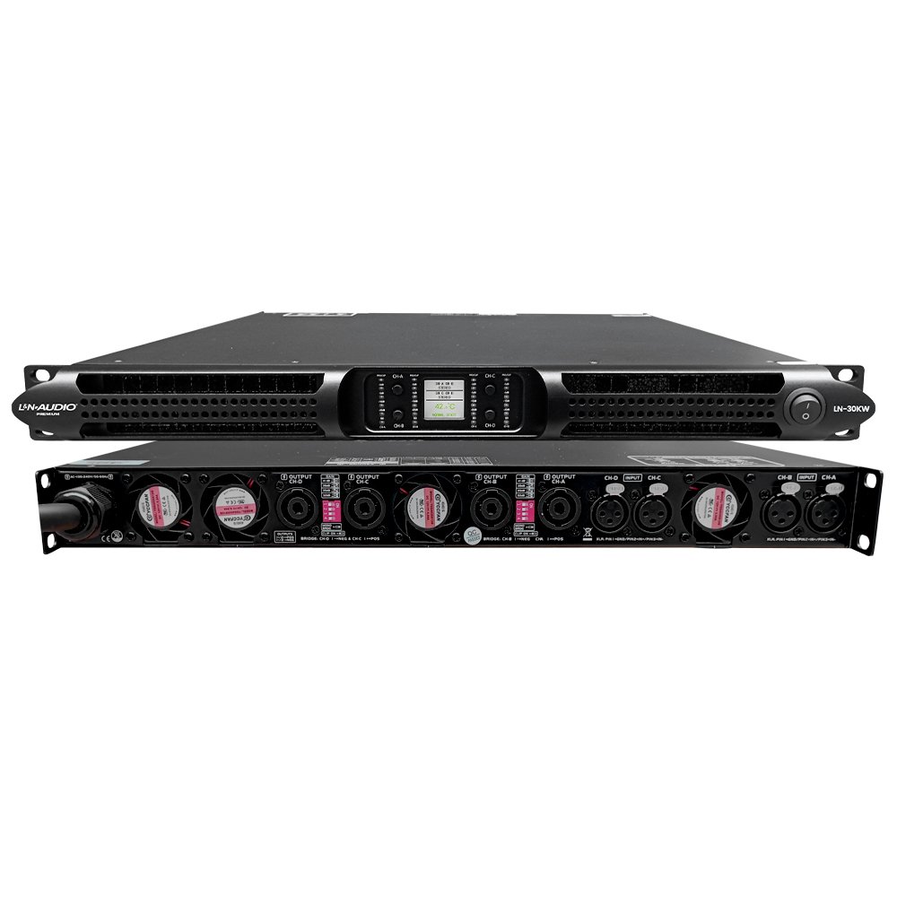 LN-30KW-back-front-full-web.jpg LN-30KW AMPLIFICADOR LIGHT DE PODER 4X7400W 2OHM «L&N-AUDIO» - Imagen 1