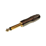 LN-3125 CONECTOR PLUG MONO 6.35MM PLATEADO C/PIN DORADO "L&N-ACOUSTICS"