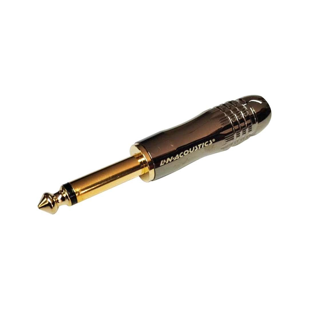 LN-3125-web.png LN-3125 CONECTOR PLUG MONO 6.35MM PLATEADO C/PIN DORADO "L&N-ACOUSTICS" - Imagen 1