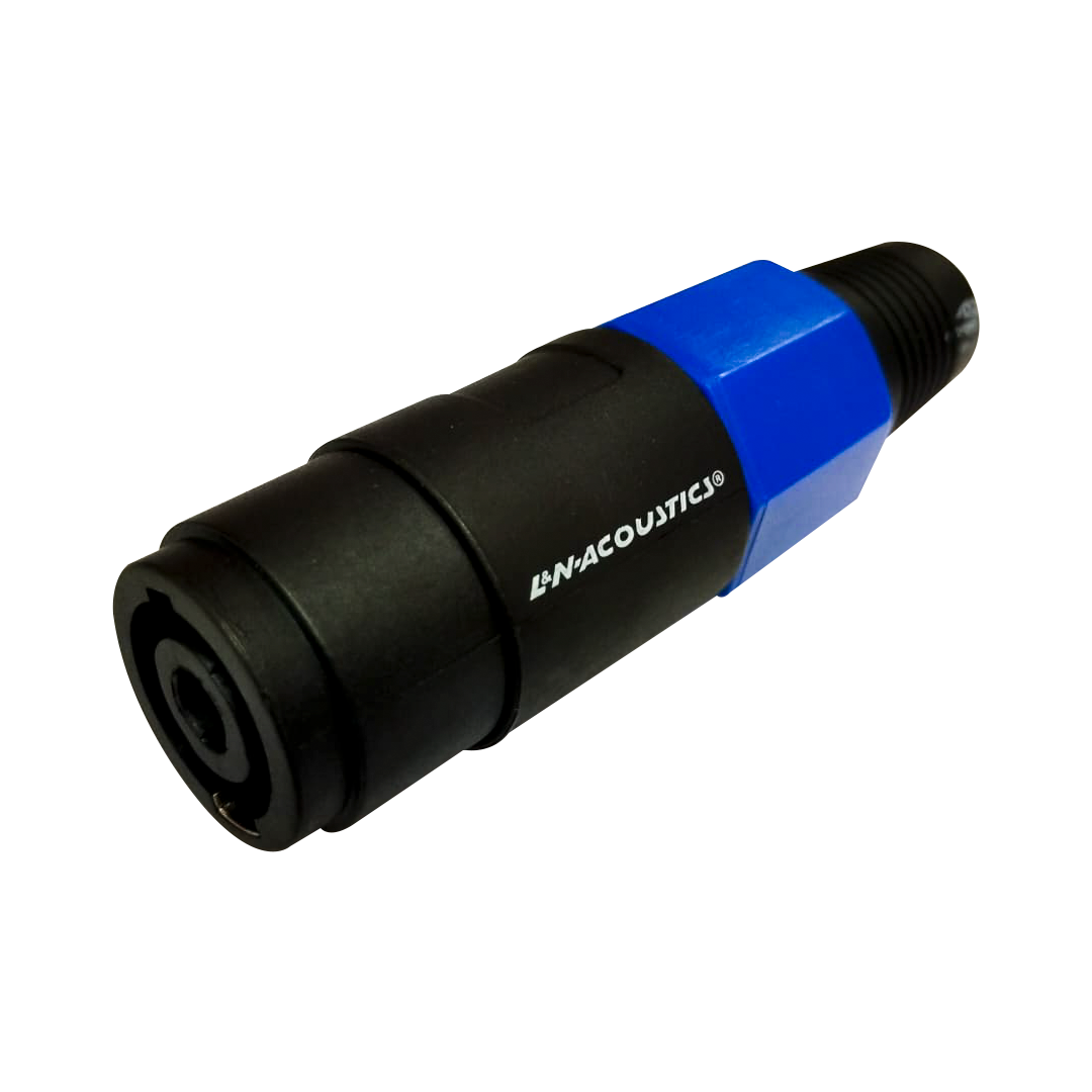 LN-4003-WEB-1.png LN-4003 JACK SPEAKON (HEMBRA) 4 PINES NEGRO/AZUL "L&N-ACOUSTICS" - Imagen 1