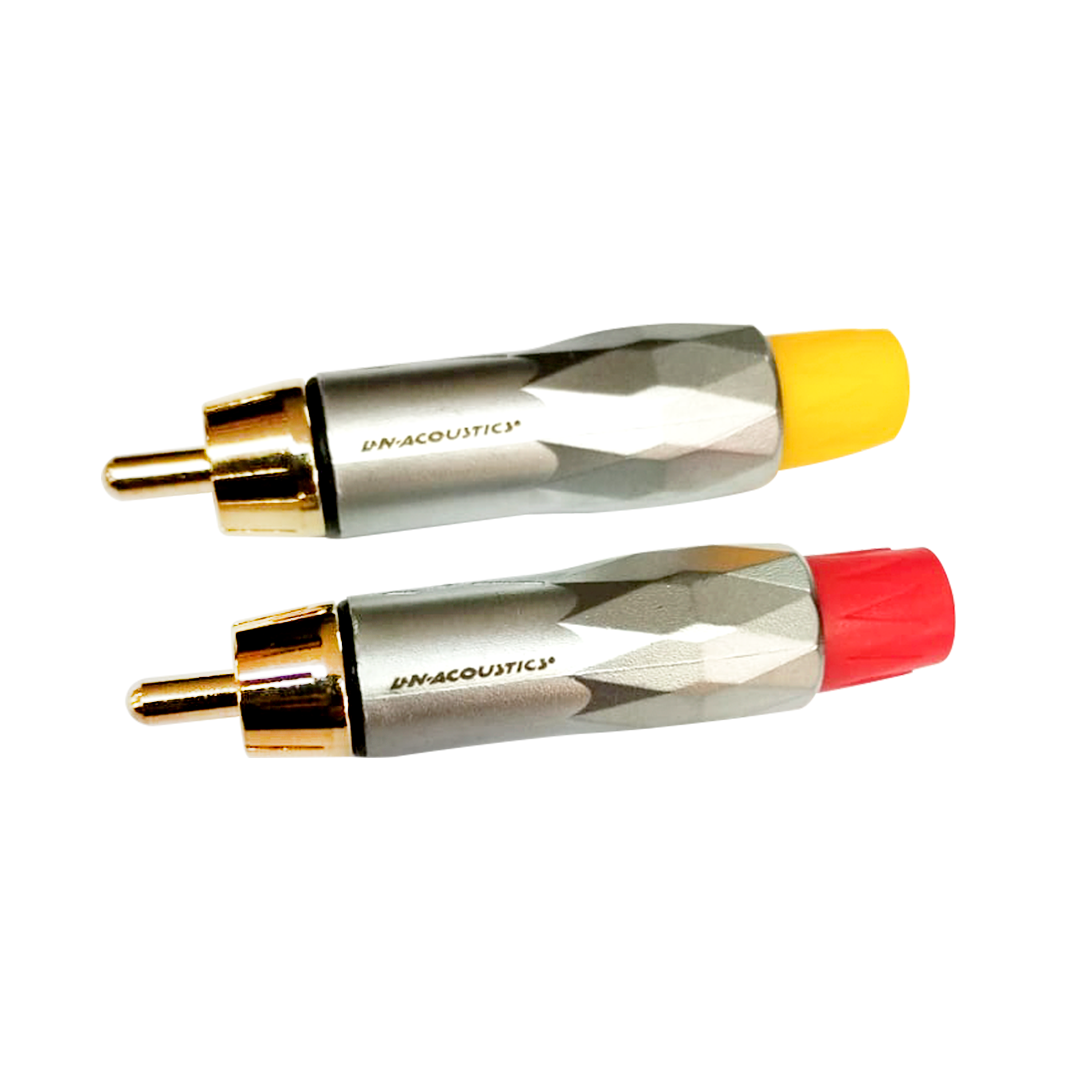 LN-50PG-RD-YL-WEB.png LN-50PG-RD/YL CONECTOR PLUG RCA SILVER (ROJO Y AMARILLO) "L&N-ACOUSTICS" - Imagen 1