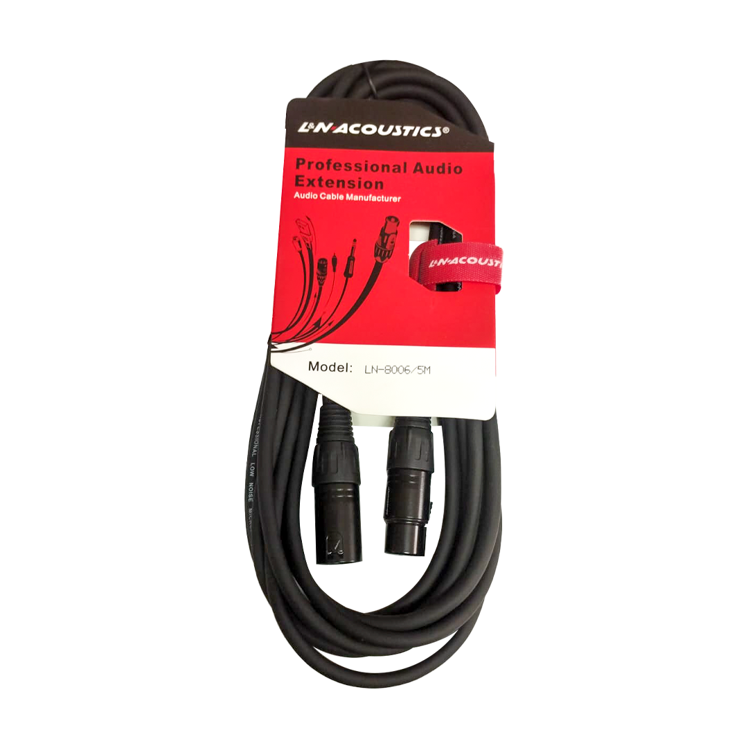 LN-8006-5M-web.png LN-8006/5M CABLE JACK XLR BK A PLUG XLR BK 5M "L&N-ACOUSTICS" - Imagen 1