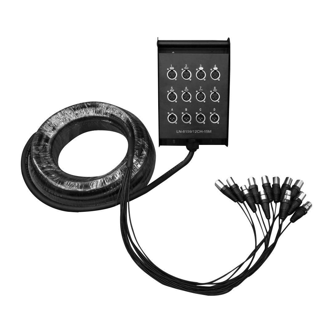 LN-8159-12CH-15M.jpg LN-8159/12CH-15M MEDUSA 12 CANALES (8 JACK XLR/4 PLUG XLR) 15M "L&N-ACOUSTICS" - Imagen 1
