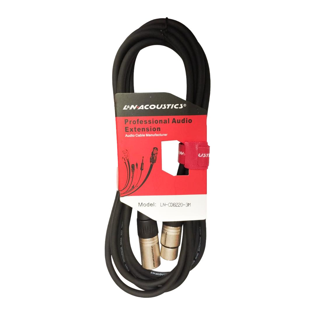 LN-CD8220-3M-web.png LN-CD8220-3M CABLE PLUG XLR (BK/SL) A JACK XLR (BK/SL) 3M "L&N-ACOUSTICS" - Imagen 1